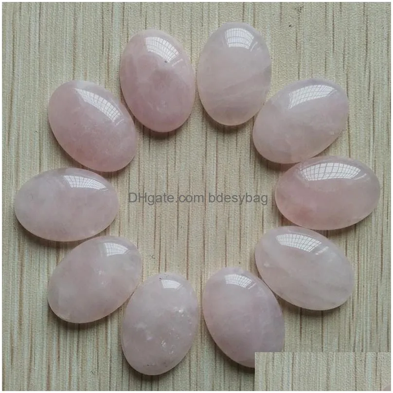 wholesale 18x25mm natural stone mixed oval cab cabochon cystal loose beads for jewelry making