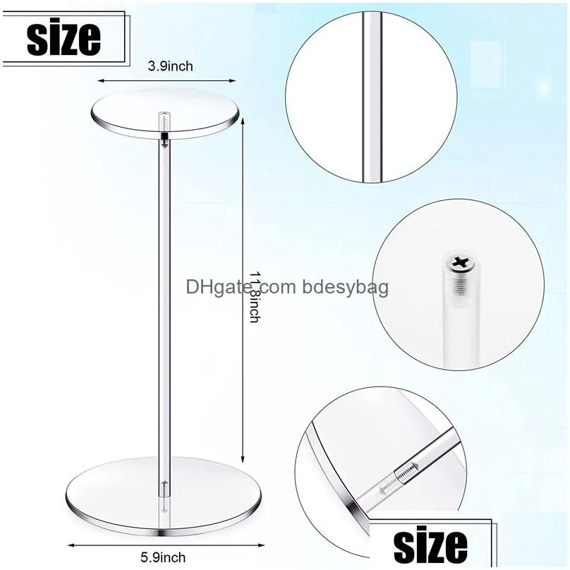 acrylic hat stand wig display rack clear stand baseball hat rack stand square round acrylic risers for display hat jewelry lx5365