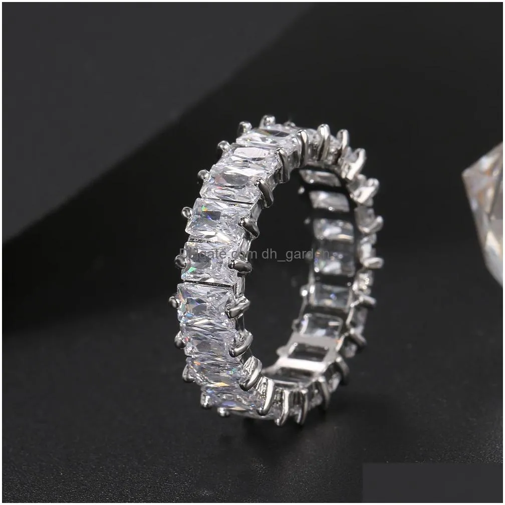 Band Rings Fashion Luxury Cubic Zirconia Engagement Rings For Women Marquise Crystal Wedding Ring Party Jewelry Gift Drop De Dhgarden Othmx