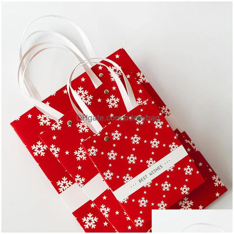 christmas gifts bag paper square tote bag christmas stockings decorations home santa sacks christmas gift box ct0275
