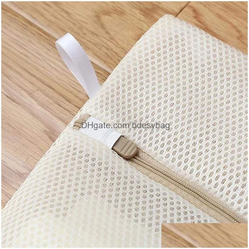 Laundry Bags Fine Net Laundry Bag 6 Sizes Washing Hines Dirty Basket Travel Shoes Mesh Bags Women Bra Clothes Organizer 6Pcs/Set Drop Dhrpu