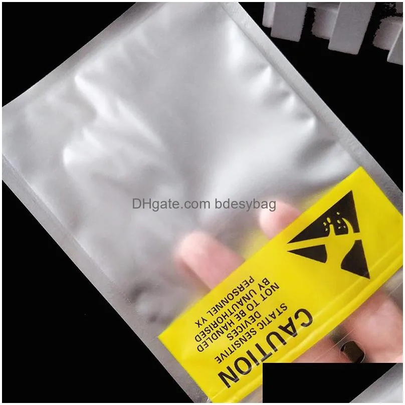 self sealing antistatic shielding plastic bag electronic batteries anti static storage bags esd wholesale lx4856