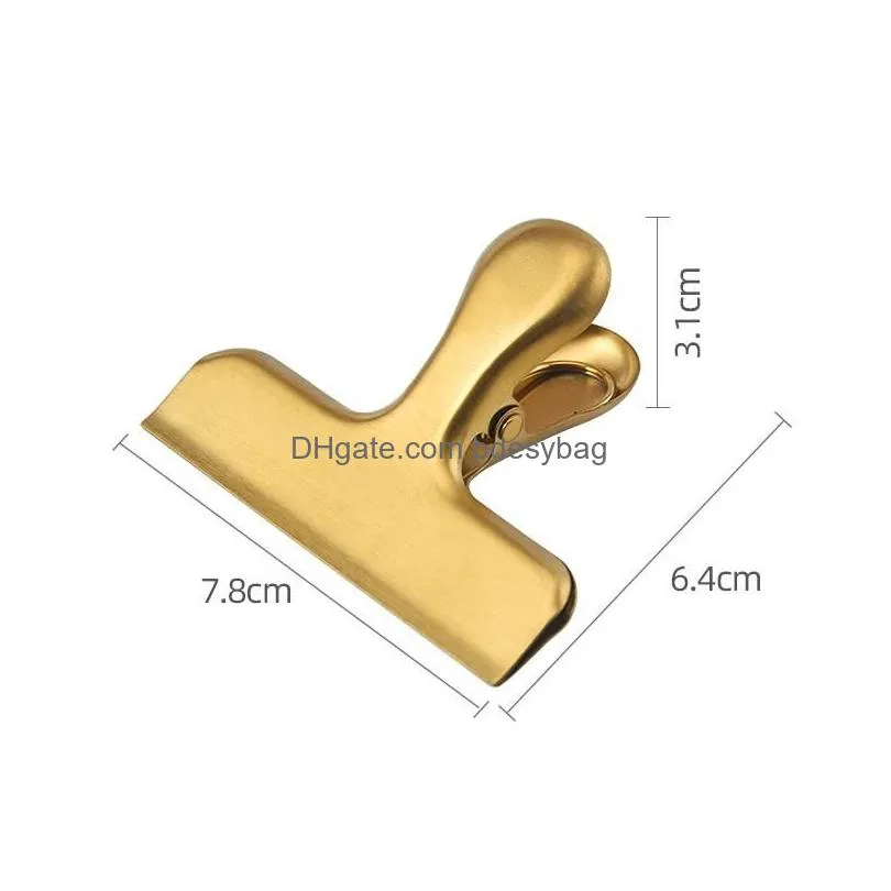 stainless steel chip bag clip kitchen food sealing bag clips  food clips seal food sealing clamp clip lx4211
