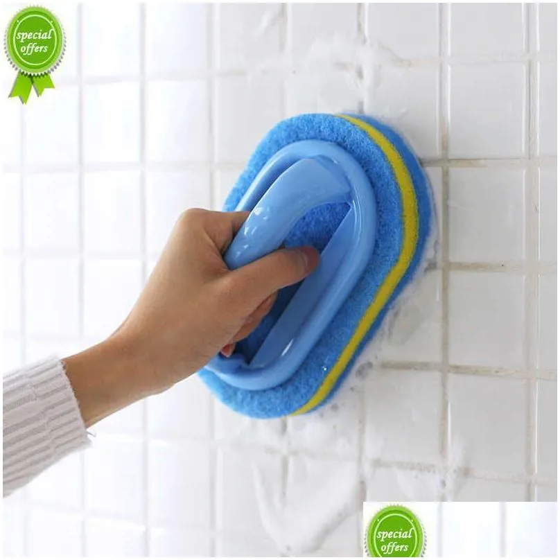 kitchen cleaning bathroom toilet kitchen glass wall cleaning bath brush handle sponge bath bottombathtub ceramic cleaning tools