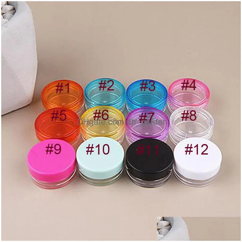 3g/5g wax container traveling portable plastic cream storage boxes food grade empty cosmetic bottles