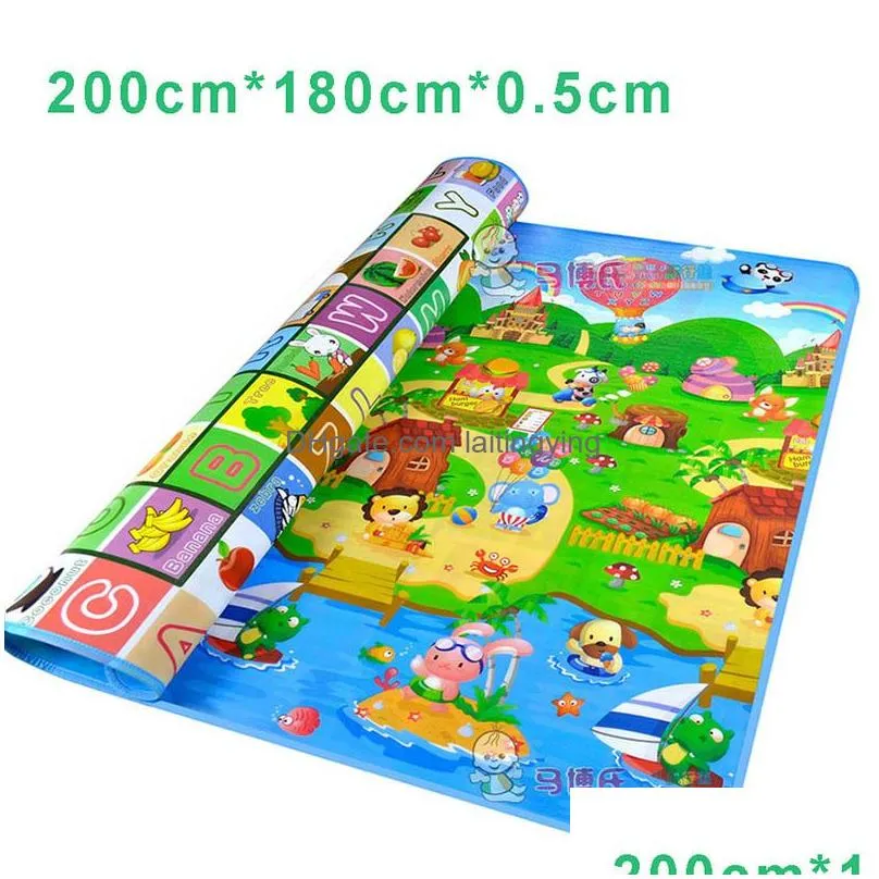 kids large play mat rug carpet infant children bebe gym mat playmat baby floor games mats est safe alphabet mat soft toys 210320