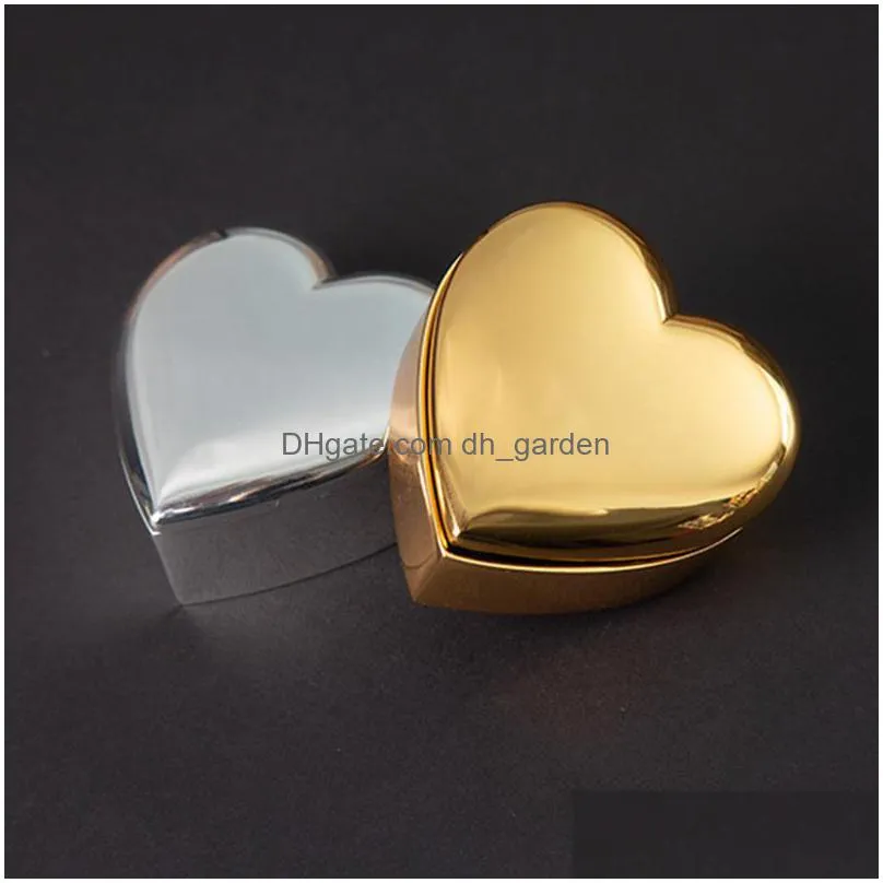 metal jewelry box gift wrap creative heart shaped valentines day gifts storage romantic ring boxes home desktop decoration