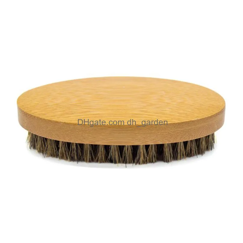 natural boar bristle brush mens beard brushes portable bamboo bathroom facial massage cleaning household beauty tool