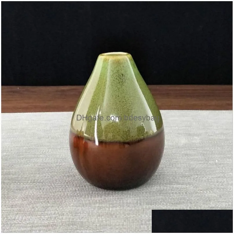 Vases Ceramic Flower Pot Vase Creative Delicate Festival Gifts Office Porcelain Home Table Decor Ornament Mini Drop Delivery Home Gard Dh8Ox