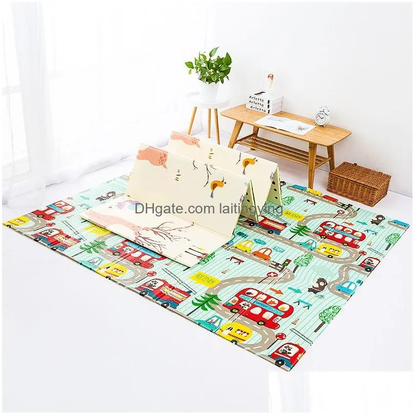 Play Mats Xpe Baby Mat 180X120M Foldable Kids Cling Toys For Children Room Decor Gym Activity Educational Carpet Rug Puzzle Drop Del Dhalk