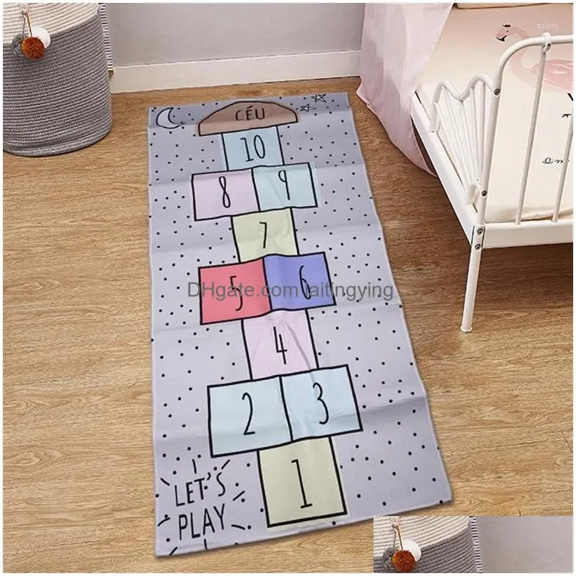 carpets nordic baby hopscotch game mat kids activity play gym mats children infant adventure road rugs crawling carpet for room