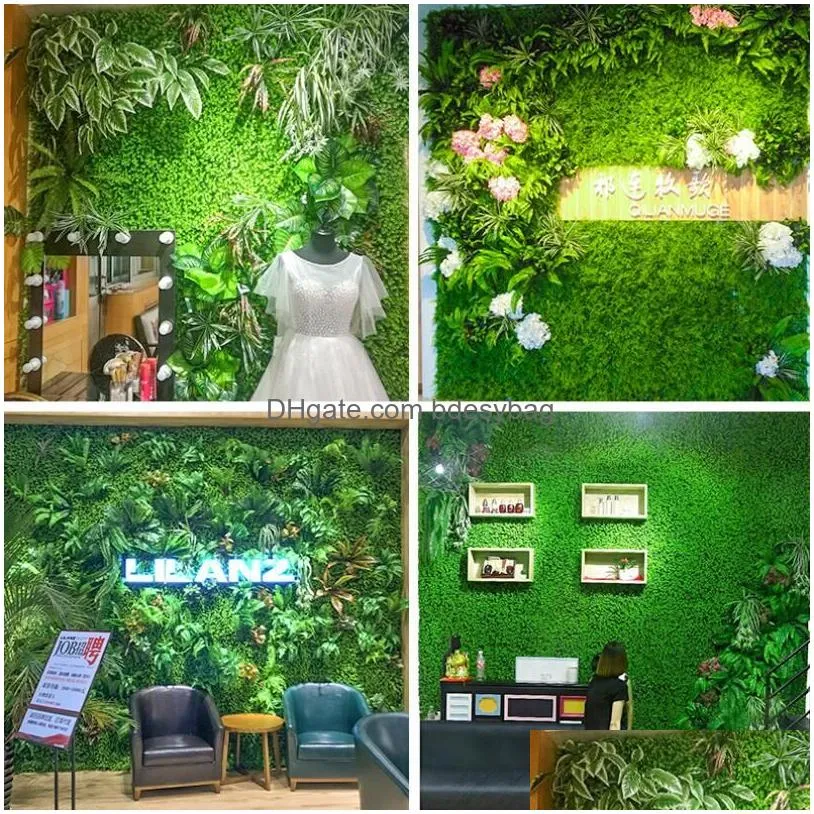 Faux Floral & Greenery Faux Greenery Artificial Grass Plant Lawn Panels Wall Fence Home Garden Backdrop Decor Turf For Dog Pet Area In Dhez3