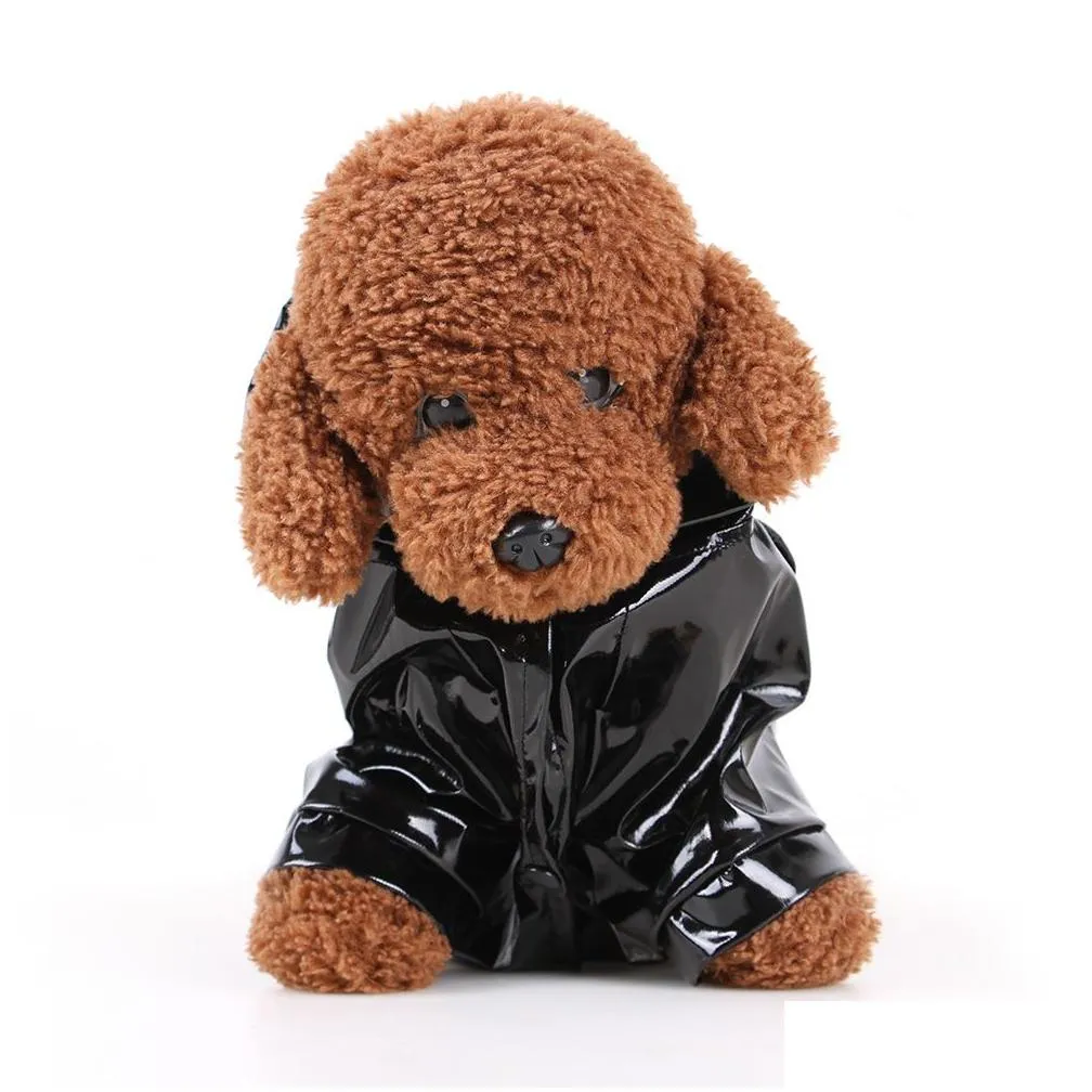 l waterproof pet clothes dog outdoor puppy rain coat s-xl jacket hooded raincoat pu reflective for dogs cat sappare