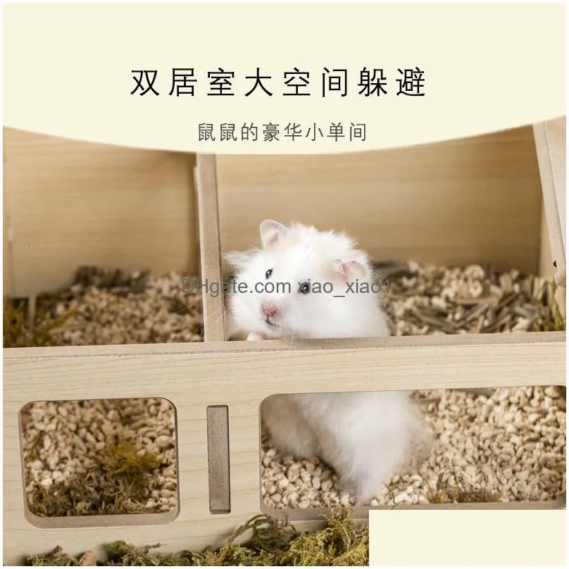 small animal supplies hamster nest multi bedroom peeping shelter maze toy house multifunctional accessory djungarian wooden 230614