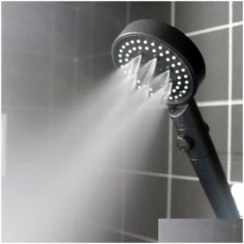 Water Saving Shower Head With 5 Adjustable High Pressure Modes, One Key ...