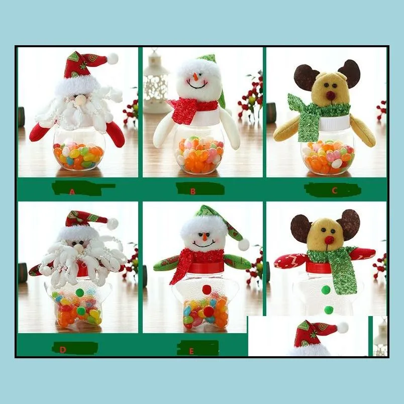 christmas candy box xmas elk santa snowman bear dolls topper clear sweet boxes container kids festive new year gift wrap party decor