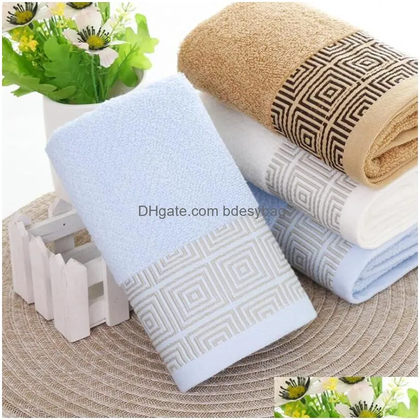 Towel Cotton Soft Absorbent Cleansing Towel Bamboo Fiber Home Wash Towels For Adts Face Thick Bathroom Drop Delivery Home Garden Home Dheqf