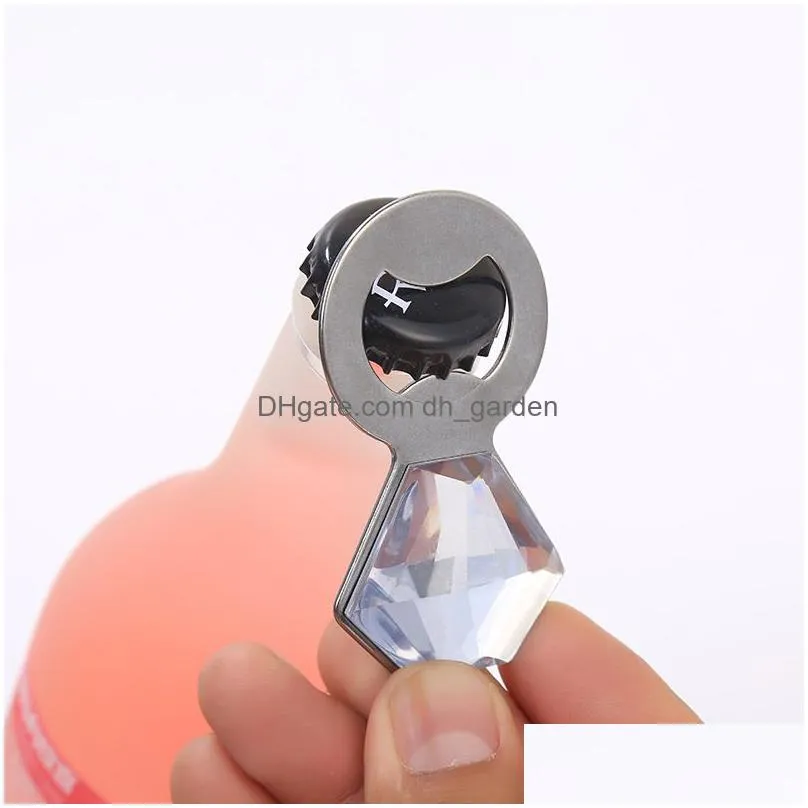 creative diamond ring opener kitchen tool stainless steel beer bottle opener wedding gift