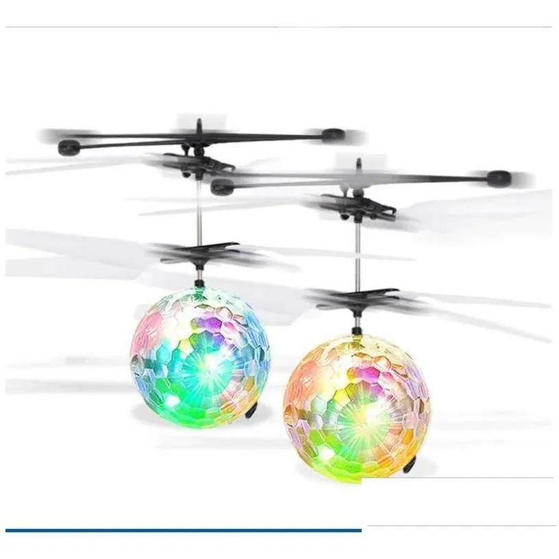 led flying toys led flying ball toys rechargeable light up balls drone infrared induction helicopter toy drop delivery gifts lighted