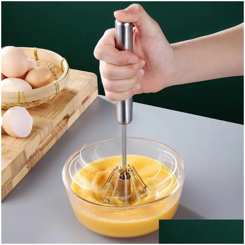 egg tools whisk blender hand pressure semi-automatic egg beater stainless steel kitchen accessories tools self turning cream utensils whisk manual