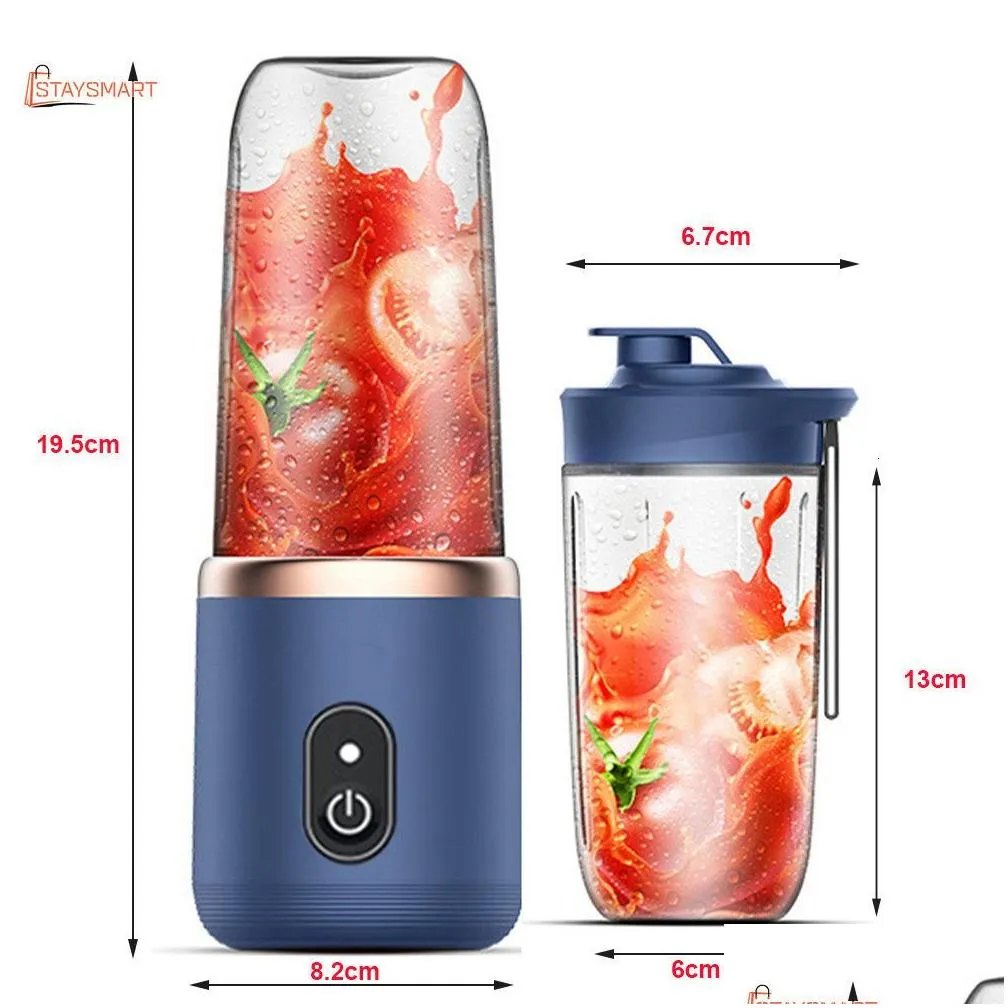 fruit vegetable tools portable small electric juicer 6 blades juicer cup household multi function fruit juice cup automatic smoothie blender