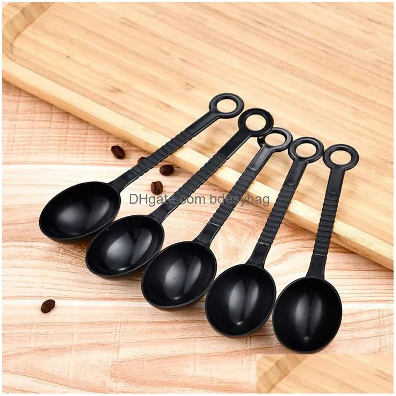 long handle measuring spoon foodgrade plastic spoon for bubble teatapioca boba pearls coffee stirring spoons wholesale lx4724