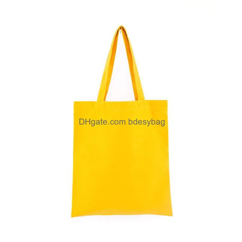 colorful blank pattern canvas shopping bags eco reusable foldable shoulder bag handbag tote cotton tote bag wholesale custom logo