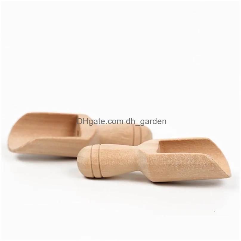 mini wooden scoops bath salt powder detergent spoon candy laundry tea coffee spoons eco friendly wood toy kitchen tool