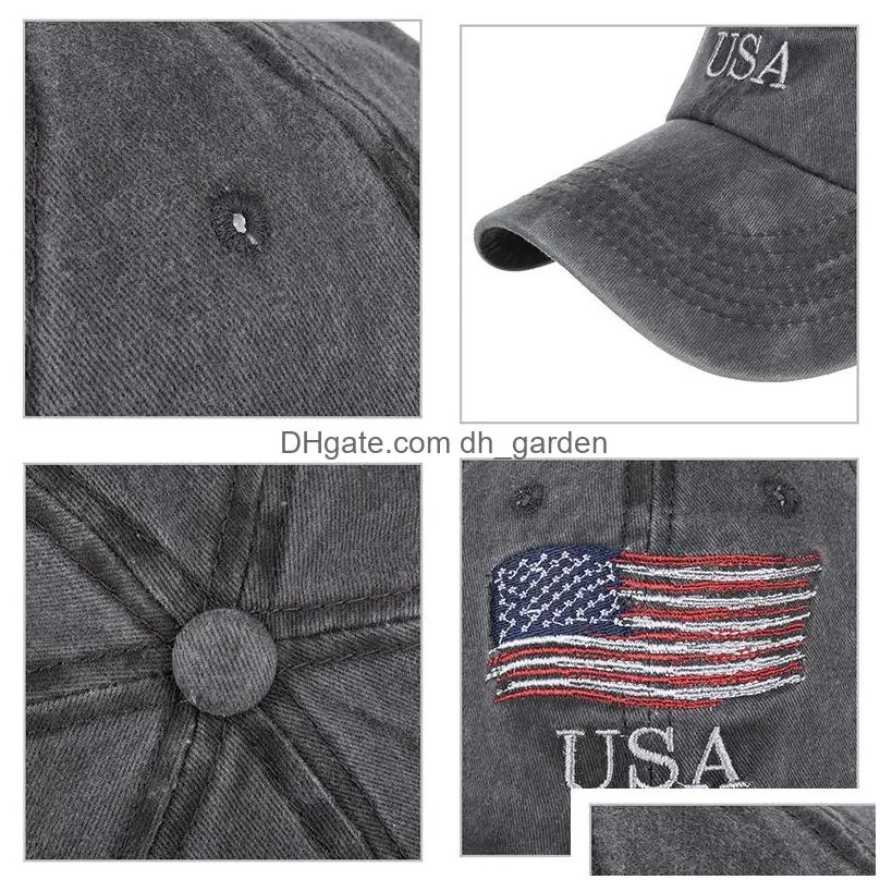 american flag baseball cap cotton spinning embroidered usa peaked cap men and women outdoor casual hat