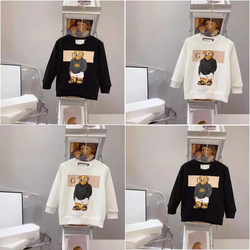 baby sweaters pullover baby clothes kids designer girls boys clothe with letter white glassed bear casual jumper spring autumn winter long sleeve warm