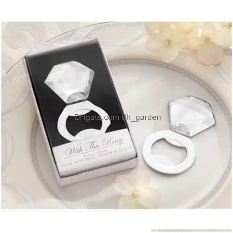 creative diamond ring opener kitchen tool stainless steel beer bottle opener wedding gift
