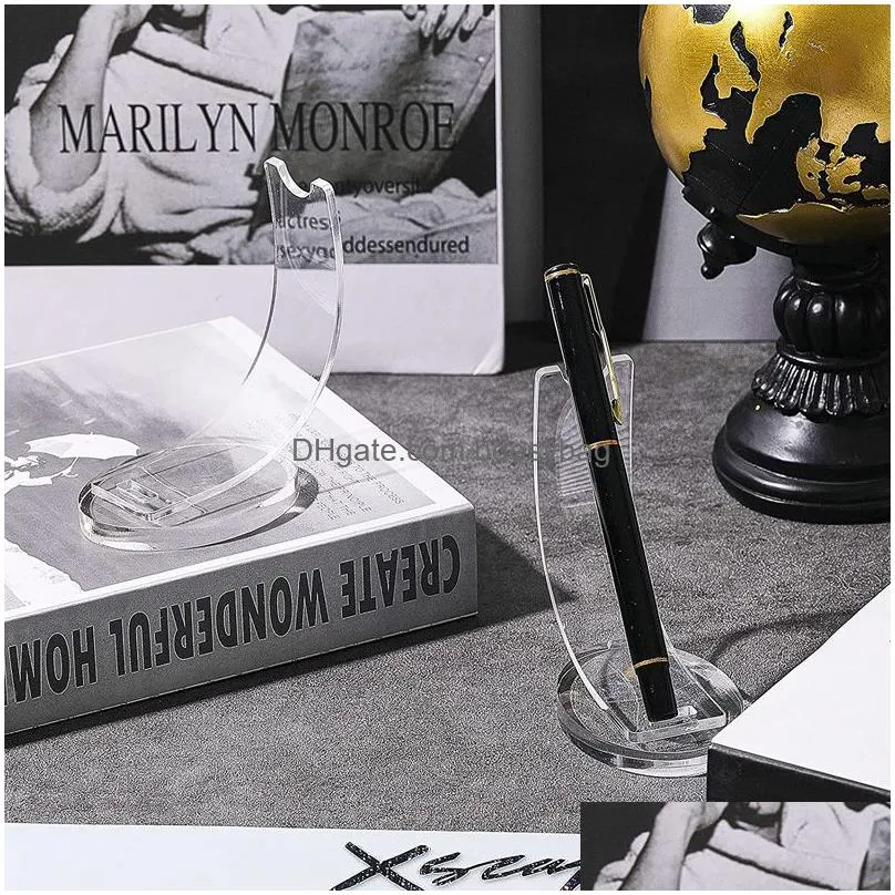 acrylic pen holder pen display stand pencil display holder fountain pen display rack for home school office lx5366
