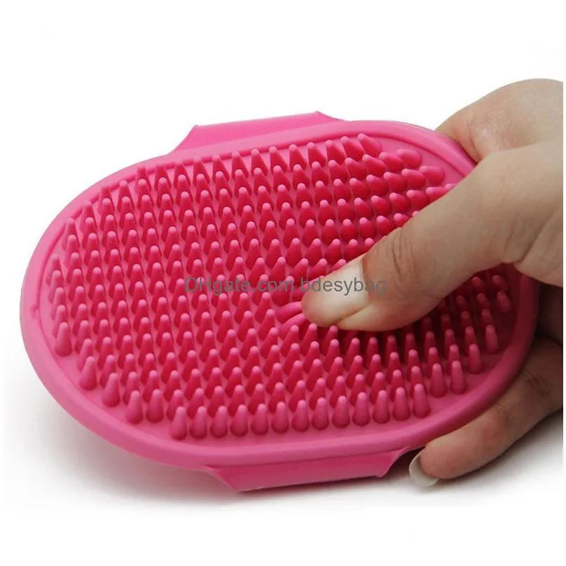 Dog Grooming Pet Care Products Dog Grooming Brush Bathing Brushes For Cat Mas Comb Rubber Glove Wash Cleaning Supplies Drop Delivery H Dhbyz