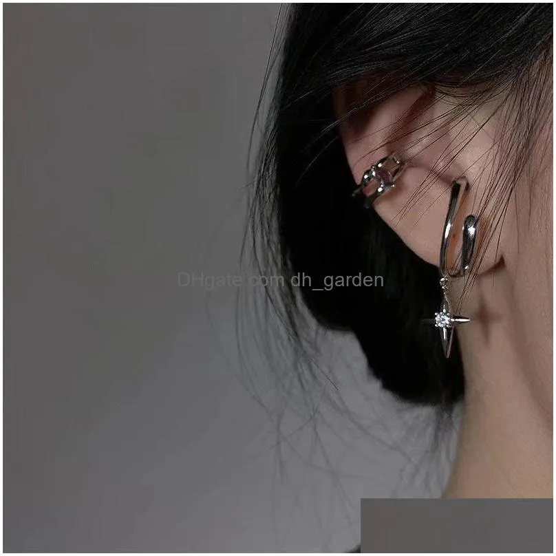 Ear Cuff Personality Star Clip Earrings For Women Fashion Simple Cartilage No Piercing Ear Cuff Adjustable Jewelry Gift Drop Dhgarden Othg7