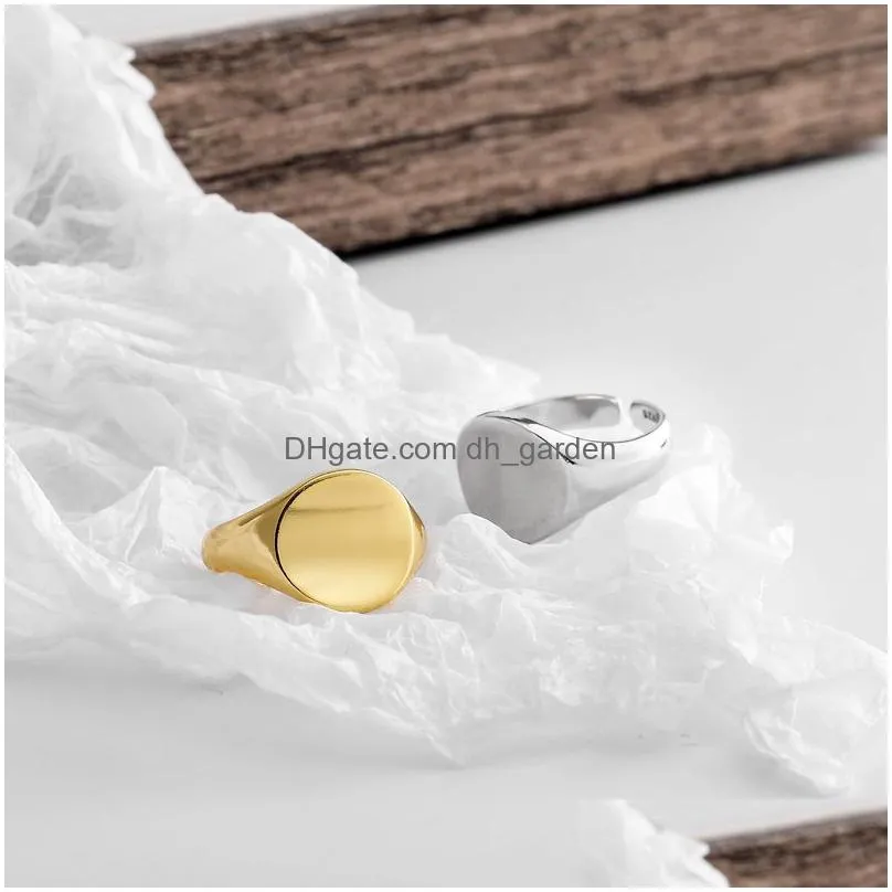 Band Rings Fashion Irregar Round Circle Geometric Ring Gold Sier Color Open Finger Rings For Women Men S-R715 Drop Delivery J Dhgarden Ot8G3