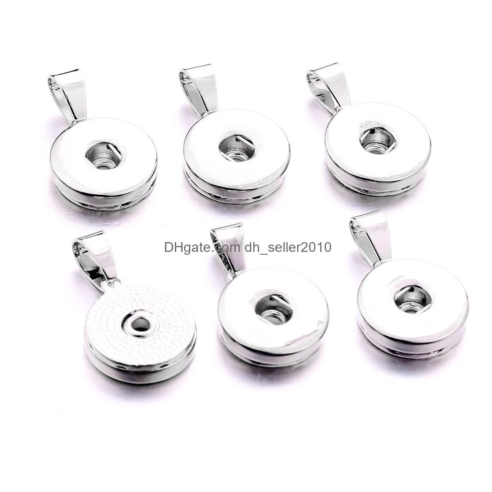 silver plated 12mm 18mm snap button necklace necklace for women ginger snaps buttons jewelry