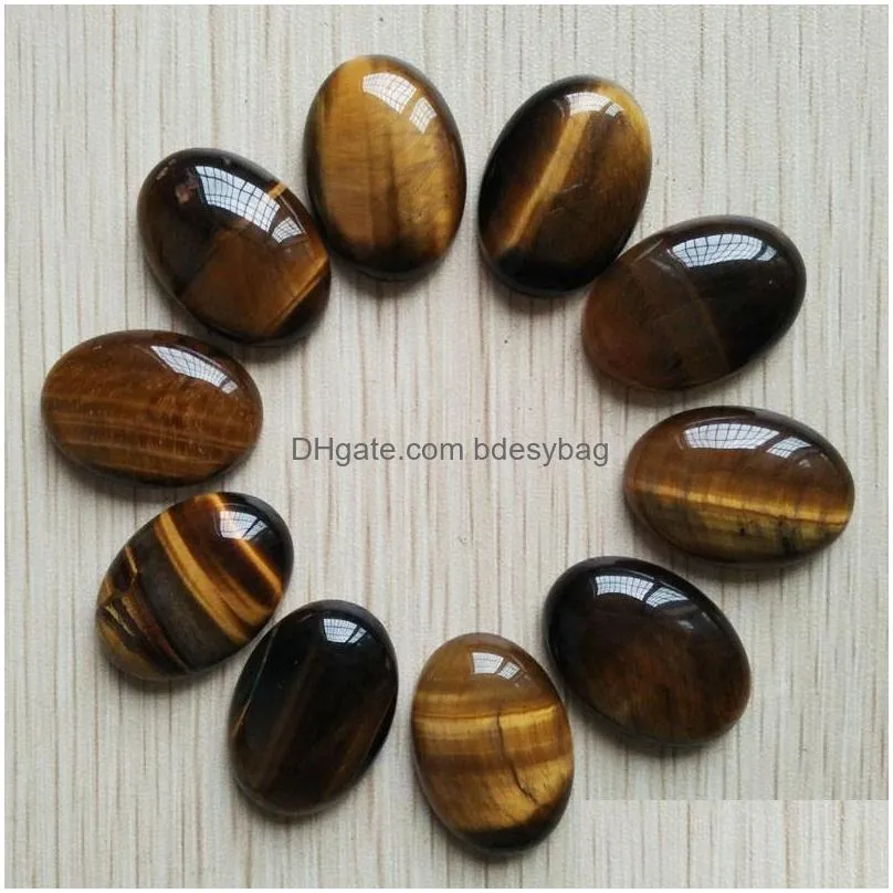 wholesale 18x25mm natural stone mixed oval cab cabochon cystal loose beads for jewelry making