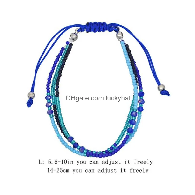 Beaded Colorf Rice Beads Braided Bracelets Bohemia Beaded Bracelet Friendship Fashion Accessories Drop Delivery Jewelry Bracelets Dh6K7