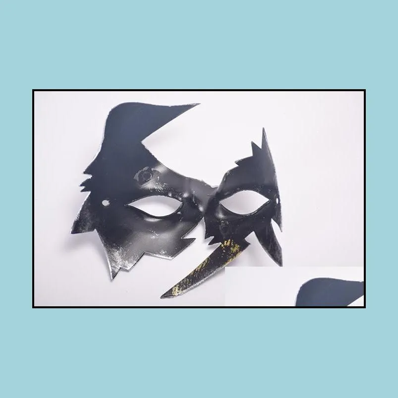 mens vintage design masquerade mask fancy mardi gras party half masks musical prom props black silver bronze men cool mask