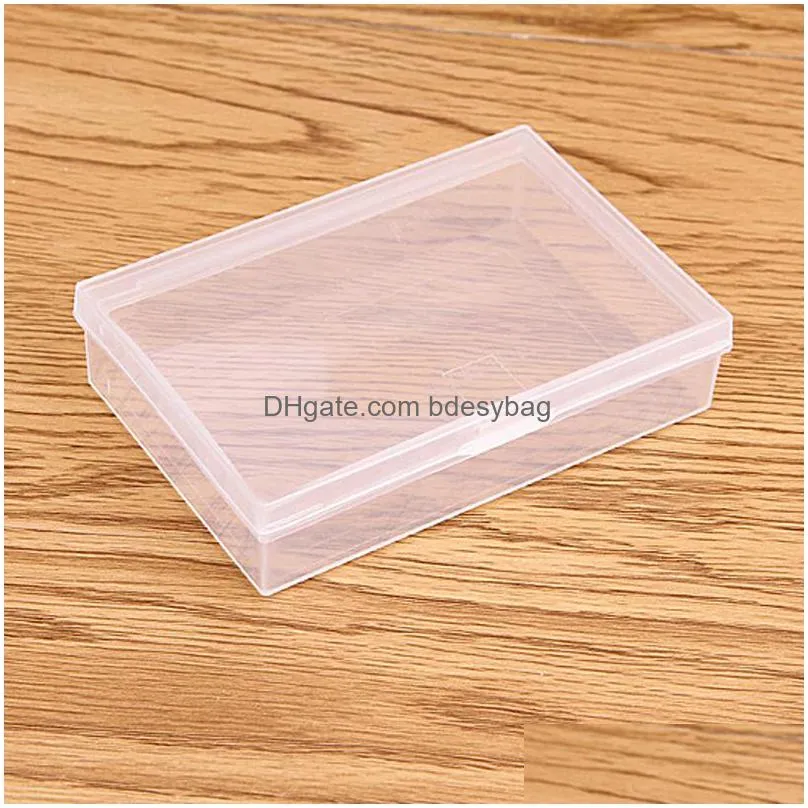 transparent plastic storage box clear square plastic jewelry storage boxes business card box 9.2x6x2cm lx2821