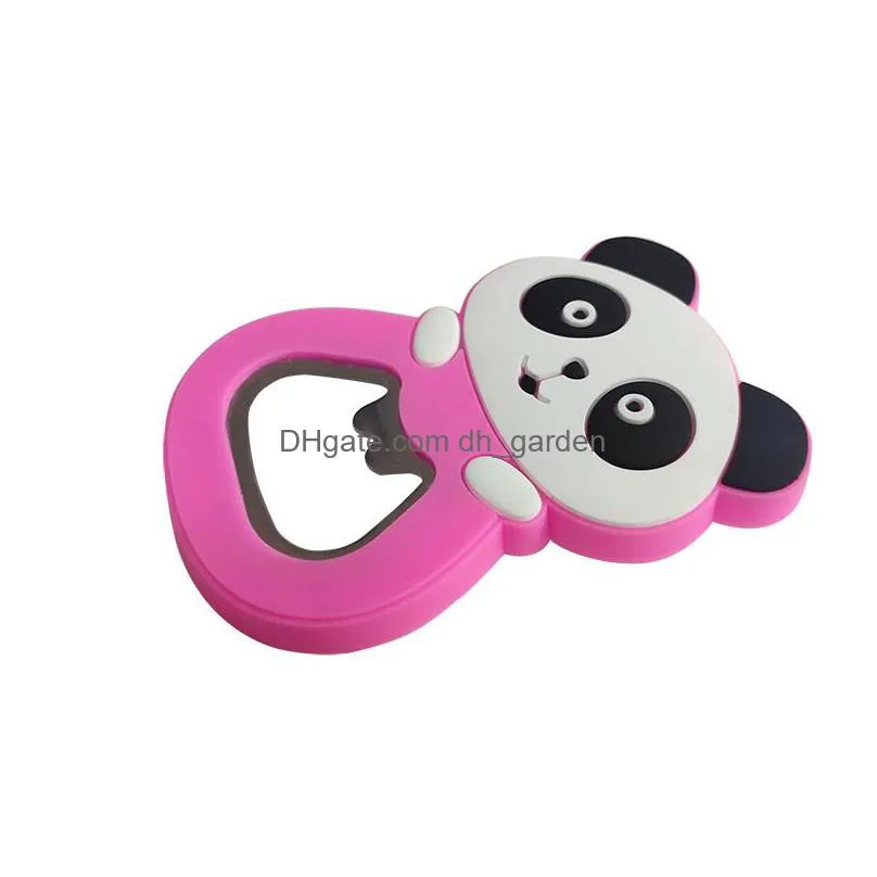 pvc refrigerator stick cartoon panda bottle opener magnetic stick household decoration accessories