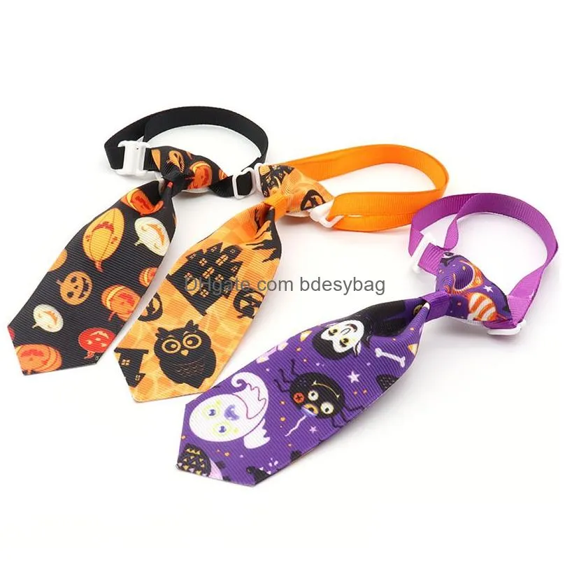 Dog Apparel Printing Handmade Summer Style Pet Dog Apparel Puppy Cat Bow Ties Adjustable Bowties Bowknot Cats Collar Pets Grooming Acc Dhwjb