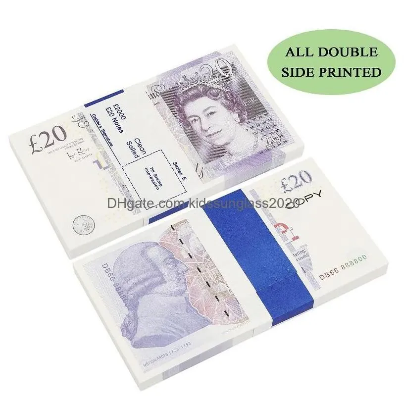 novelty games 50 size party replica us fake money kids play toy or family game paper copy uk banknote 100pcs pack practice counting