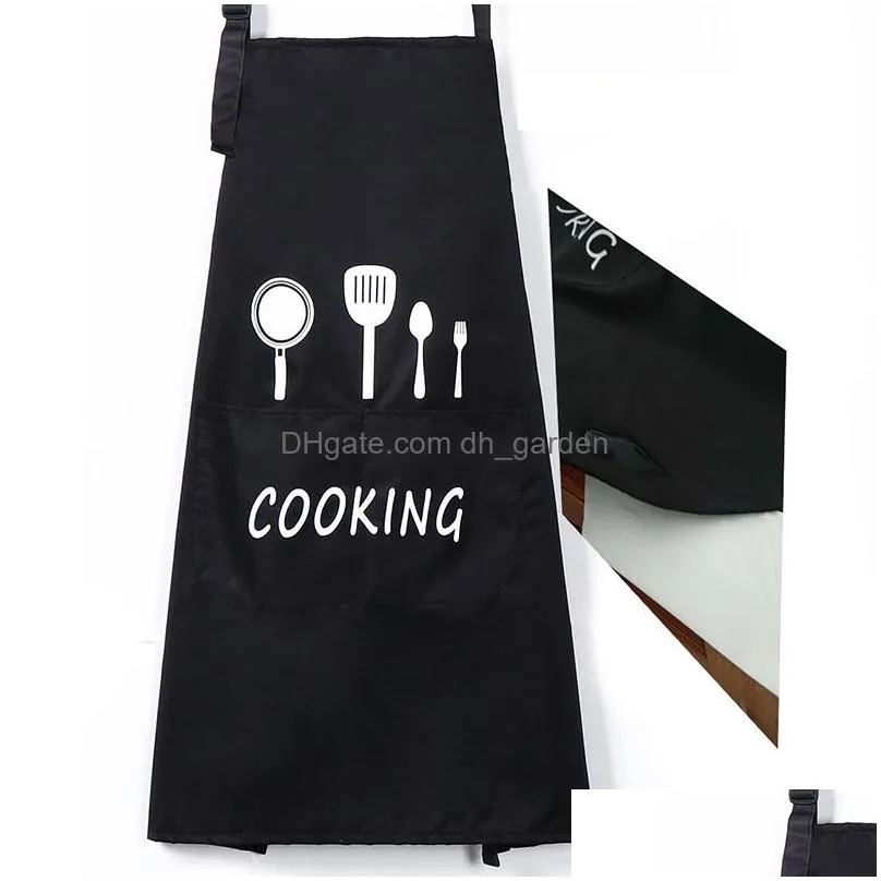 multi color fashion apron big pocket adjustable family cook cooking home baking cleaning tools bib art aprons