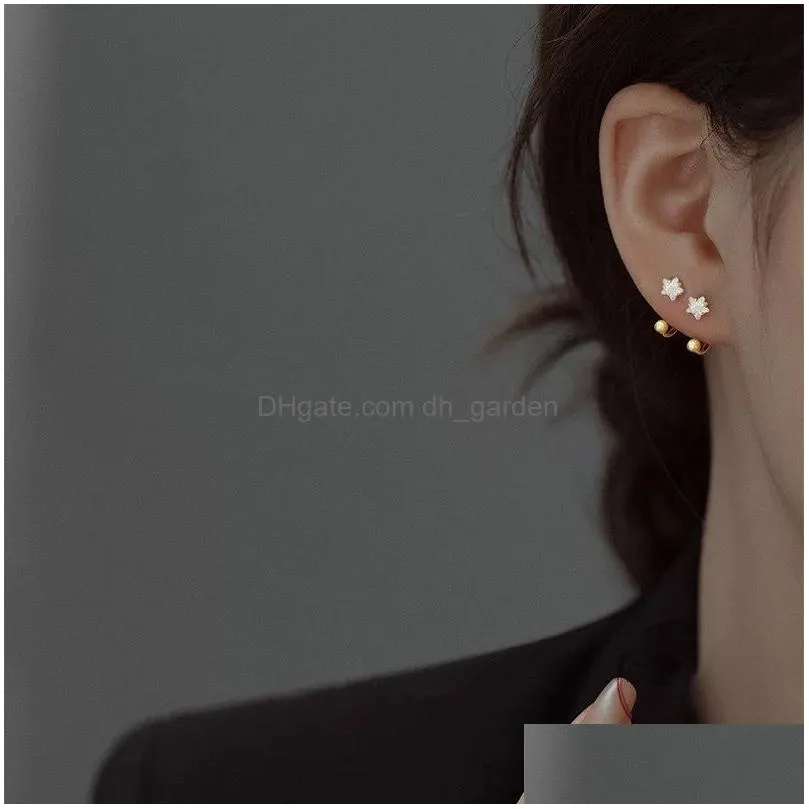 Stud 2Pc Stainless Steel Gold Crystal Star Ear Studs Earring Women Helix Tragus Cartilage Piercing Jewelry Drop Delivery Jewe Dhgarden Ot67H