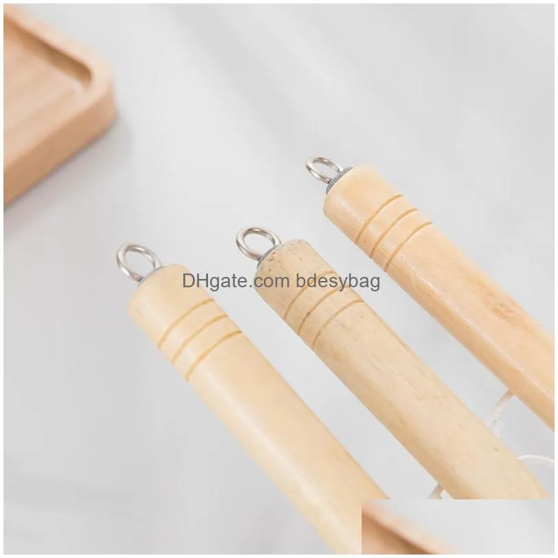 wooden long handle brush unique design for baby bottles scrubbing cleaning tool kitchen cleaner for washing cleaning lx3174