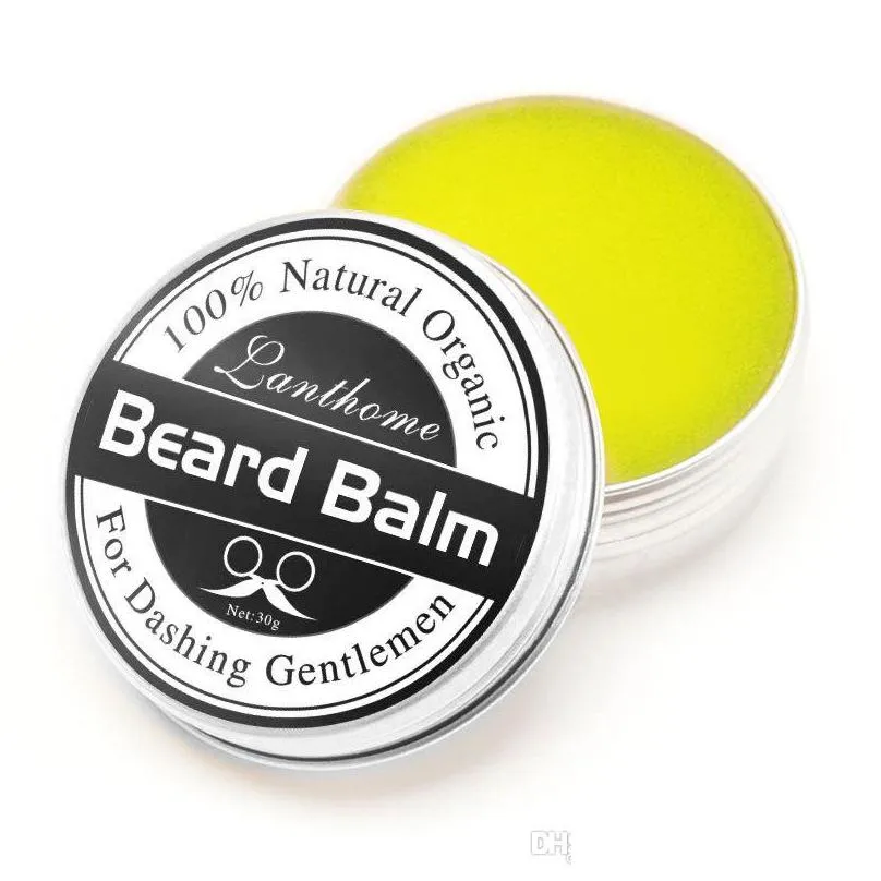 high quality small size natural beard conditioner beard balm for beard growth and organic moustache wax for whiskers smooth styling