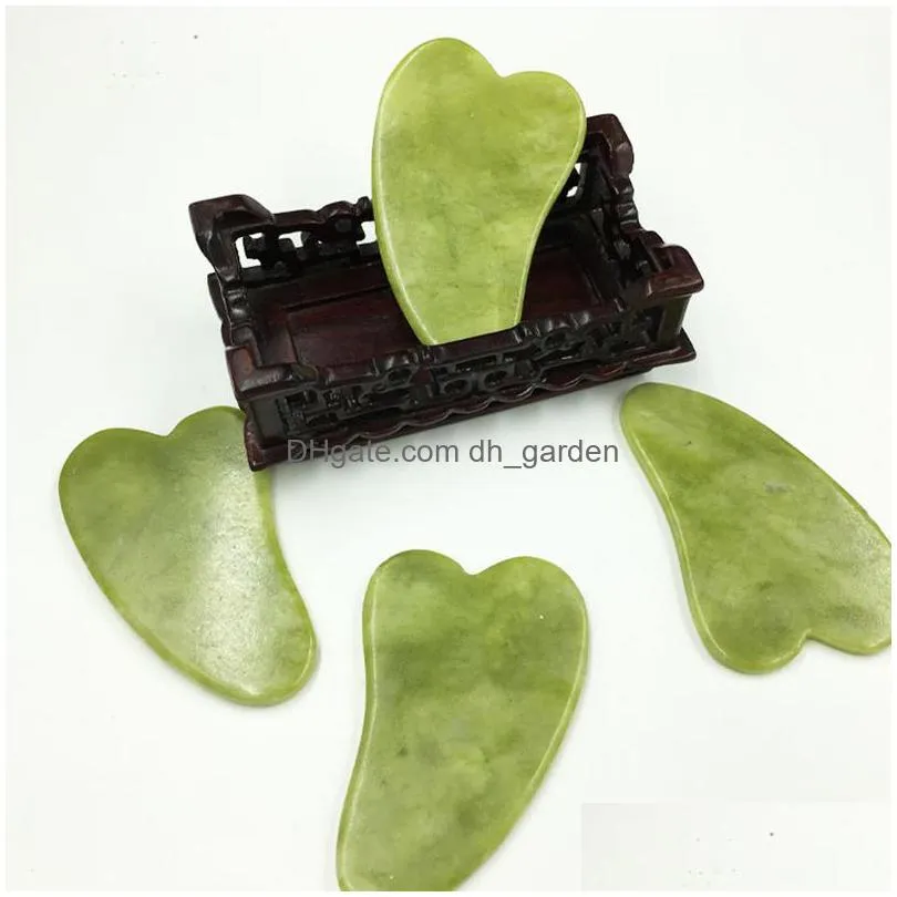 natural stone jade guasha gua sha board party favor massager for scrapping therapy jades roller 3 colors