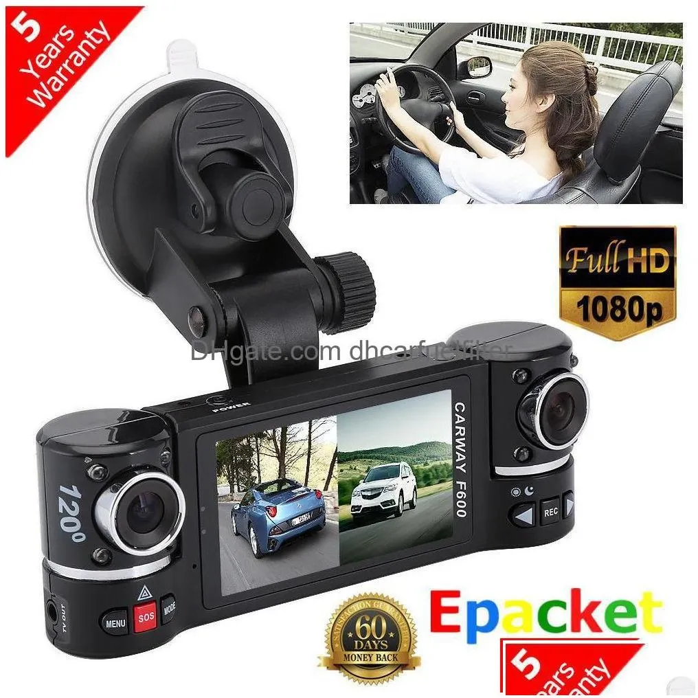 car dvr Car Dvrs Dvr 2.7 1080P Hd Cmos Camera Video Recorder Dash Cam Gsensor Gps Dual Lens Arrive Drop Delivery Mobiles Motorcycles Electron