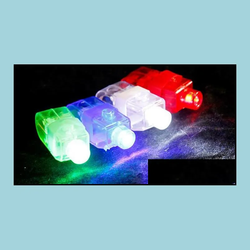 fun finger lights led beams laser rings raves neon glow lamps party birthday chistmas disco props festive favor evernt supplies 4color